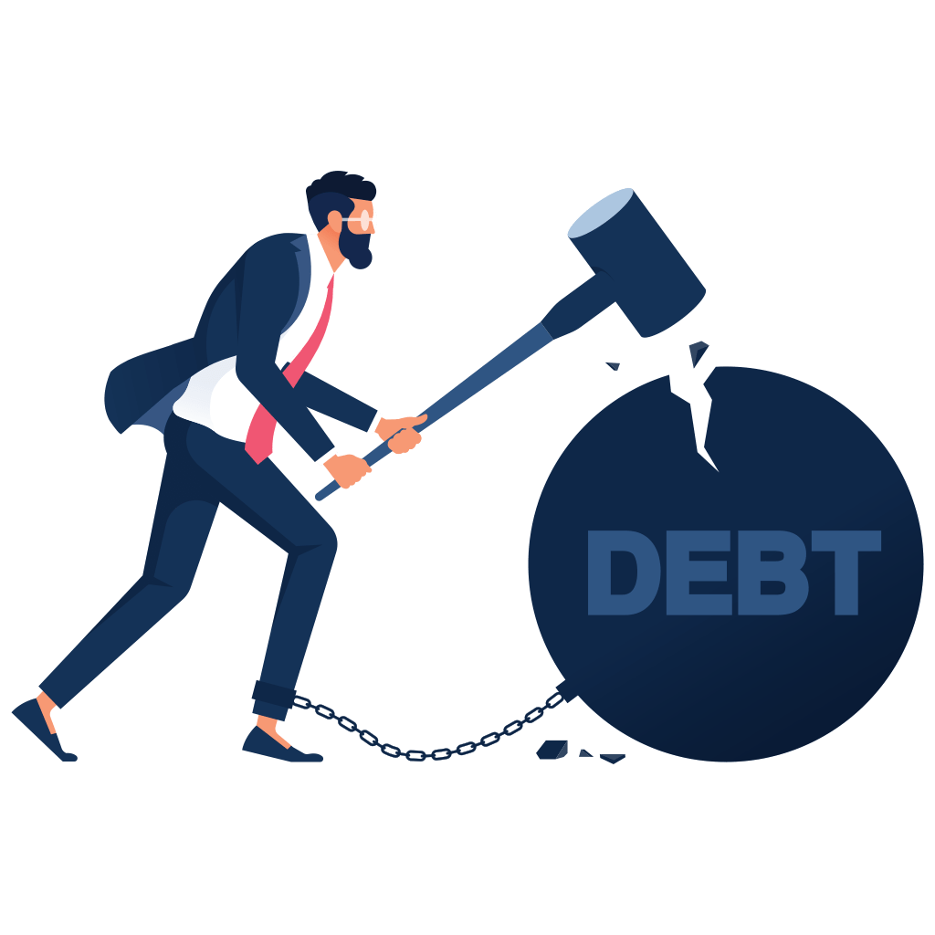 Loan settlement debt relief illustration